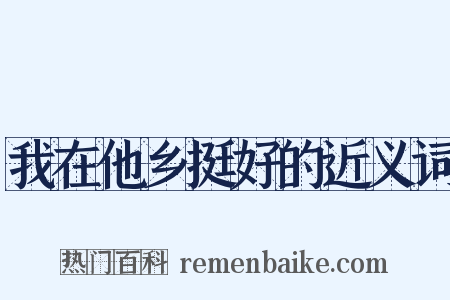 我在他乡挺好的近义词是什么意思的图片